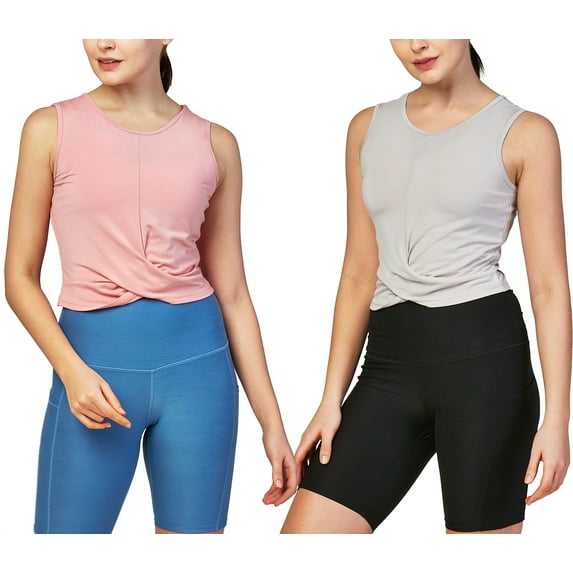 DEVOPS 2 Pack Women's UPF 50+ Rash Guard Long Sleeven Loose Fit, Beach Surf Swim Shirts, UV/Sun Protection (Large, Gray/Rose)