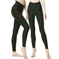thumbnail image 1 of DEVOPS 2 Pack Women's Yoga Pants with Pocket Tummy Control Workout Running Leggings (Large, Black/Black), 1 of 7