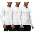 thumbnail image 1 of DEVOPS 3 Pack Men's Athletic Long Sleeve Compression Shirts (2X-Large, White/White/White), 1 of 7