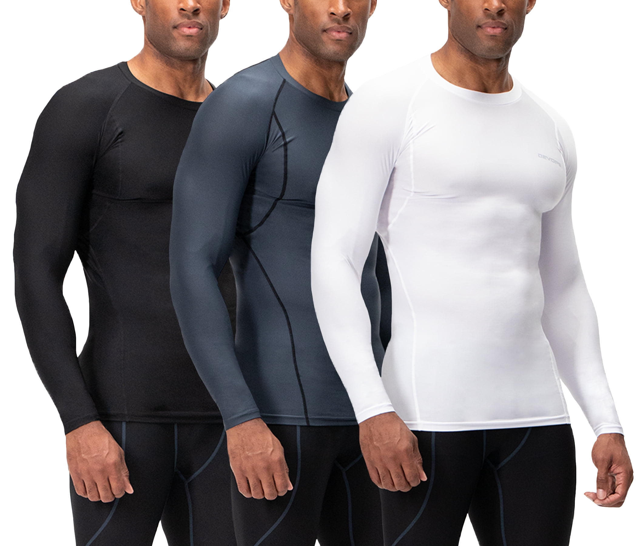  DEVOPS 3 Pack Men's Athletic Compression Shirts Sleeveless  (Small, White/White/White) : Clothing, Shoes & Jewelry