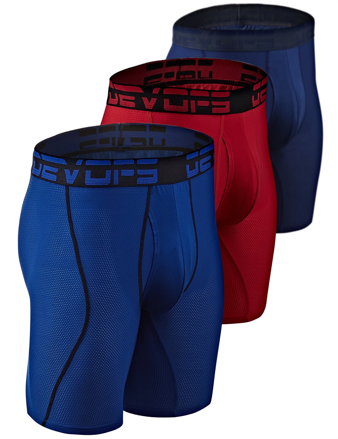 DEVOPS 3 Pack Men's Perfomance Cool Dry Mesh Underwear Boxer Trunk 9 ...