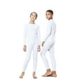 thumbnail image 1 of DEVOPS Boys and Girls Thermal Underwear Long Johns Set with Fleece Lined (Medium, White), 1 of 4