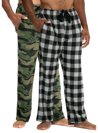 KingSize Men's Big & Tall Microfleece Pajama Pants - Big - 2XL, Red Buffalo  Plaid Pajama Bottoms