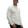 thumbnail image 1 of DEVOPS Men's Long Sleeve Fleece Jacket Quarter-zip (Large, Lt. Heather Grey), 1 of 6