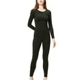 thumbnail image 1 of DEVOPS Women's Thermal Underwear Long Johns Top & Bottom Set (Large, Black), 1 of 4