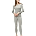 thumbnail image 1 of DEVOPS Women's Thermal Underwear Long Johns Top & Bottom Set (X-Small, Light Grey), 1 of 4