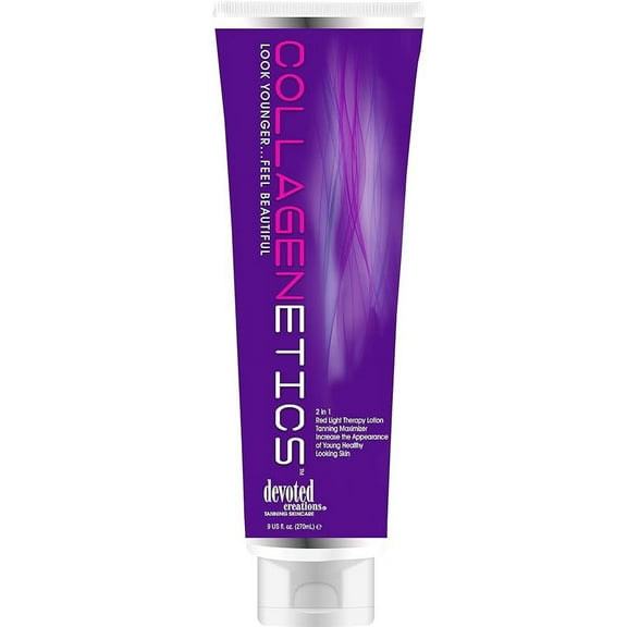 DEVOTED CREATIONS Collagenetics 2-in-1 Red Light Therapy Prep & Tanning Lotion - 9 oz.