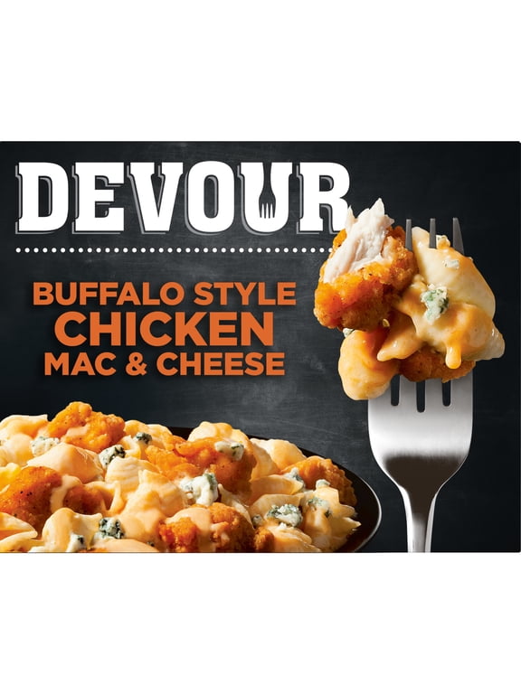 Buffalo Style Chicken Mac & Cheese with Buffalo Cheddar Cheese Sauce & Blue Cheese Frozen Meal, 12 oz Box