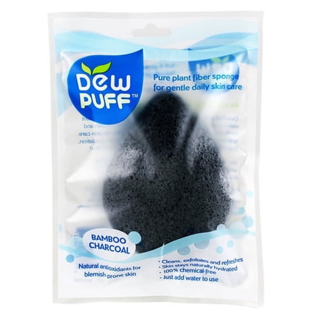 Dew Puff Bamboo Charcoal Konjac Sponge (For Blemish-prone Skin)