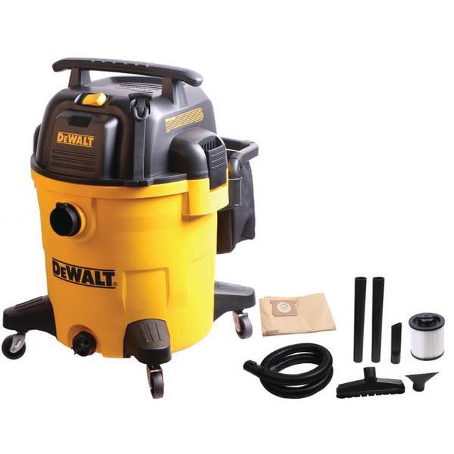 DEWALT 12 Gallon Poly Wet/Dry Vacuum Vac with Accessory Bag