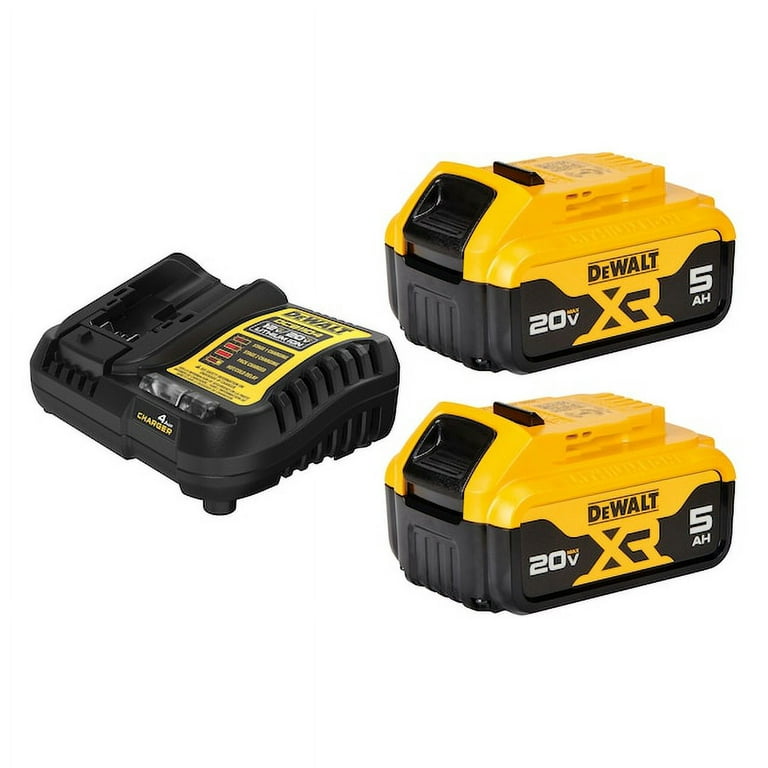 DEWALT XR 20-Volt Max 2-Pack 5 Amp-Hour; 5 Amp-Hour Lithium Power Tool Battery Kit (Charger Included) DEWALT XR 20-Volt Max 2-Pack 5 Amp-Hour; 5 Amp-Hour Lithium Power Tool Battery Kit (Charger Included)