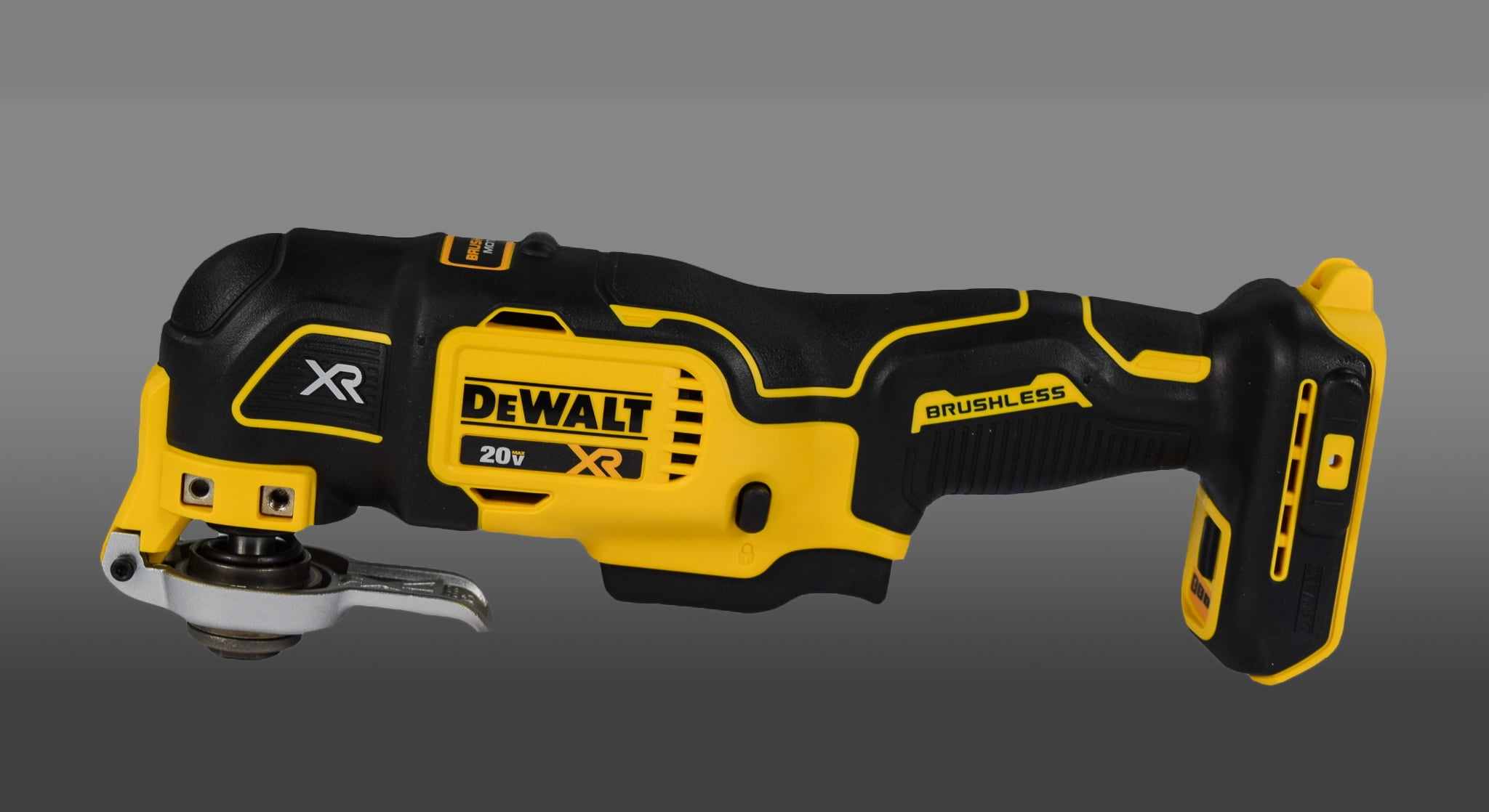 DEWALT 20V MAX XR Cordless Multi Tool, Brushless Motor, 3-Speeds, Oscillating, Piece, Wood Cutting Blade, Wood Metal Blade, Universal Accessory Adap - 1