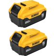 thumbnail image 1 of DEWALT 20V MAX 5 Ah Lithium Ion Battery 2-Pack (DCB205-2), 1 of 10