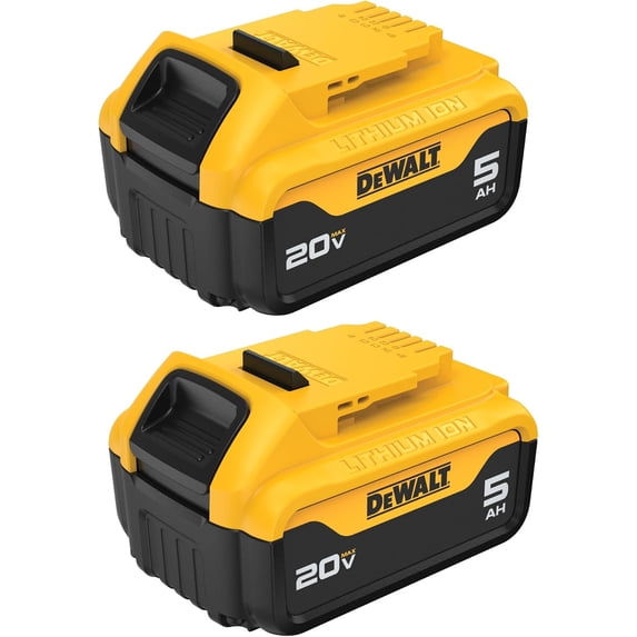 DEWALT 20V MAX 5 Ah Lithium Ion Battery 2-Pack (DCB205-2)