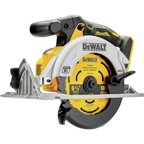 DEWALT Circular Saw 20V MAX DCS565B - Cordless Brushless Tool Only - 6-1/2-Inch Yellow