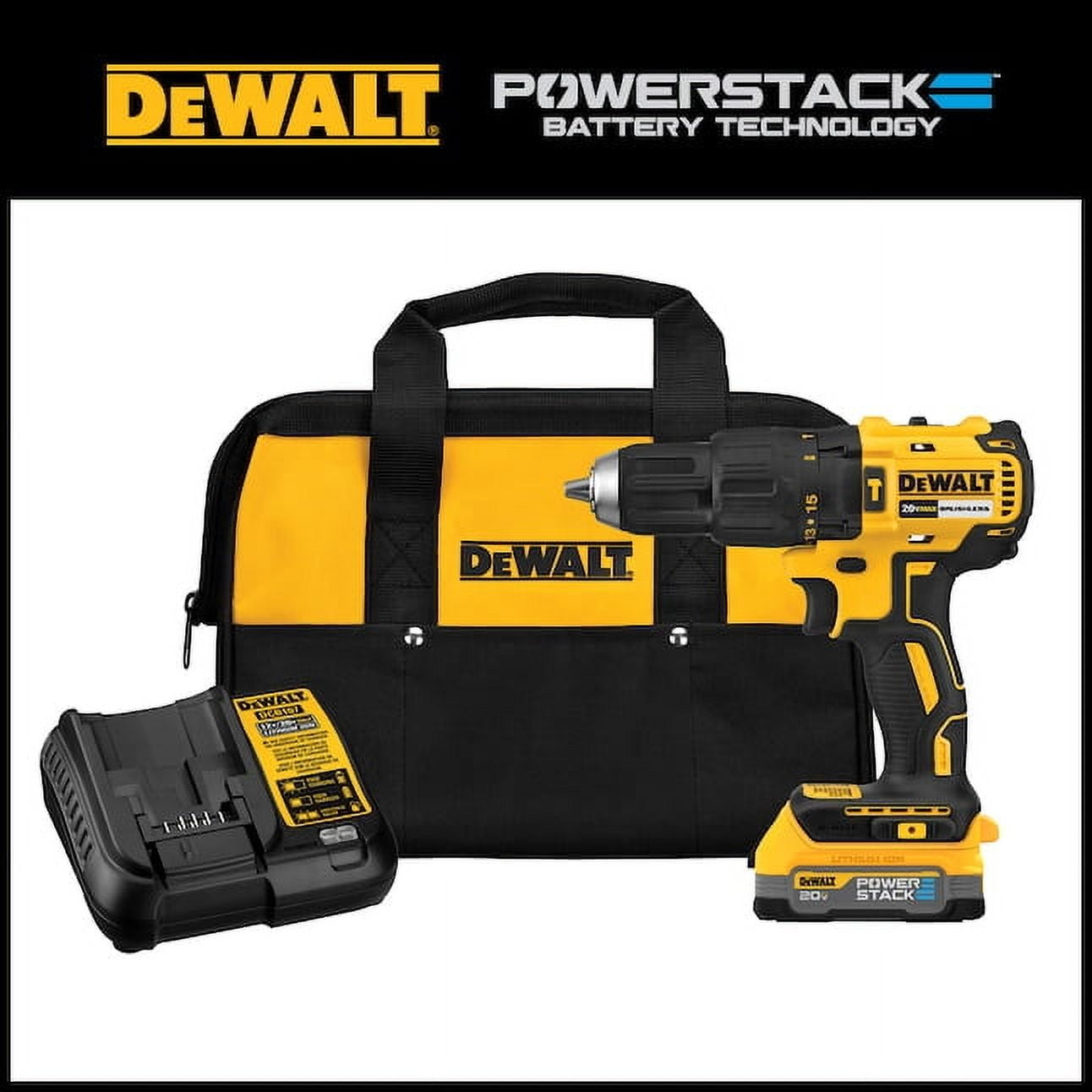 DEWALT POWERSTACK 1/2-in 20-volt Max 1.7-Amp Variable Speed Brushless ...