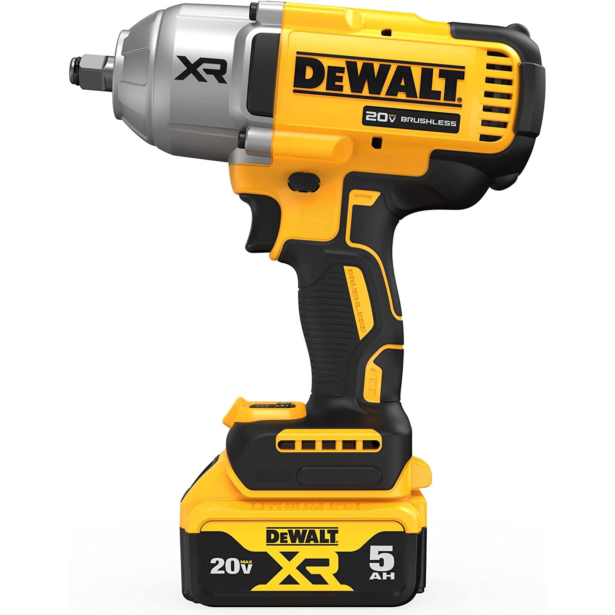 DEWALT 20V MAX XR 1/2" High Torque Impact Wrench with Hog Ring Anvil Kit (DCF900P1)
