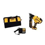DEWALT 20V MAX Finish Nailer Kit, Angled, 15GA, Battery, Charger & Bag DCN650D1
