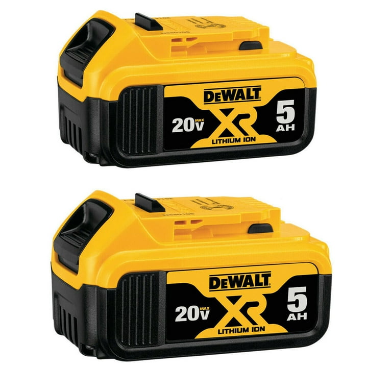 DEWALT 20V MAX XR Lithium Ion Power Battery, 5.0-Ah, 2-Pack DEWALT 20V MAX XR Lithium Ion Power Battery, 5.0-Ah, 2-Pack