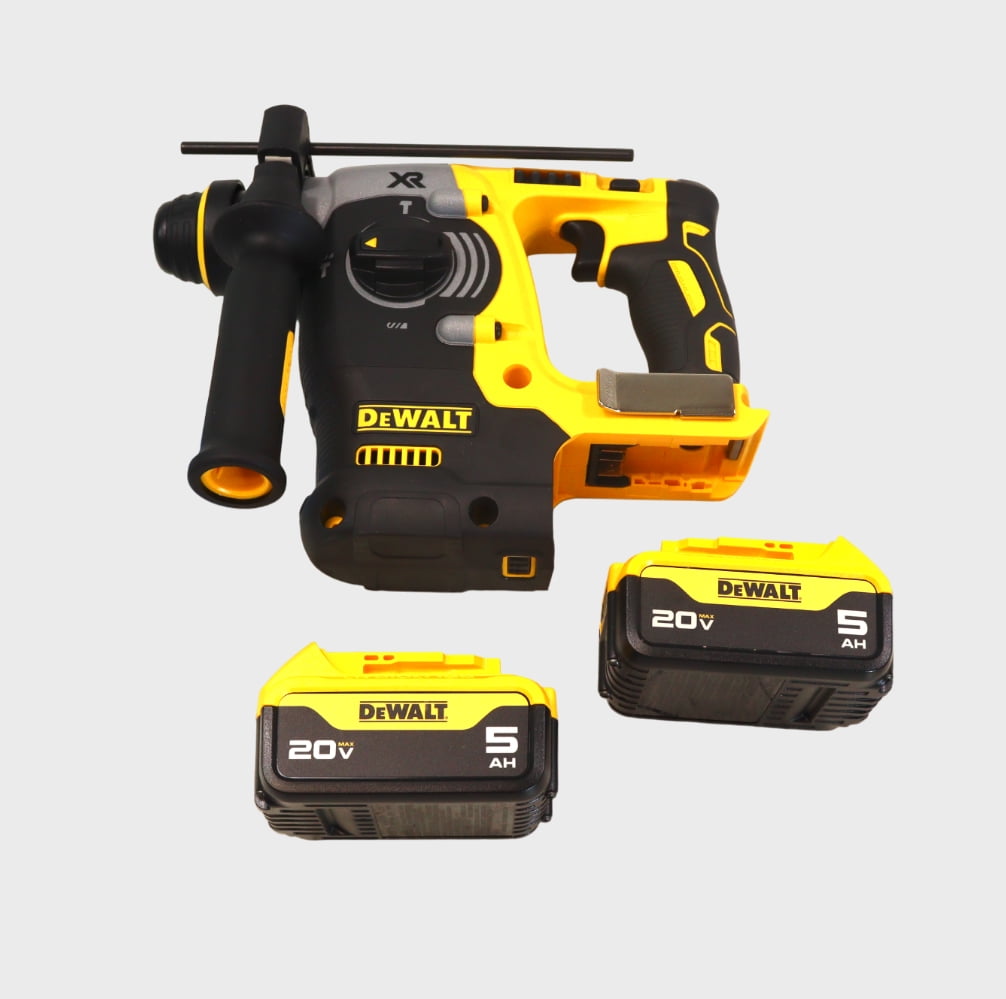 DEWALT 20V MAX XR Brushless 1” SDS Plus Rotary Hammer– Cordless Rotary Hammer Kit, 3-Mode, 2.1 Joules Impact Energy, SHOCKS Active Vibration Control, With (2) 20V MAX XR 5.0Ah Lithium-Ion Battery