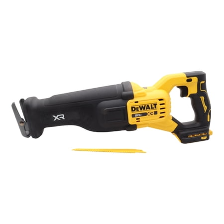 DEWALT 20V MAX XR Brushless Cordless Reciprocating Saw, Bare Tool Only, 1-1/8 in. Stroke Length, 0-2900 SPM, 4-Position Blade Clamp, Variable Speed Trigger, LED Work Light