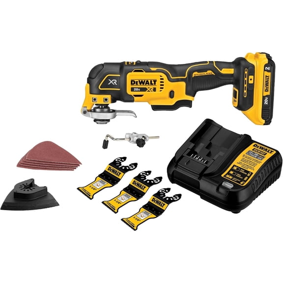 DEWALT 20V MAX XR Oscillating Multi-Tool Kit, Cordless, 3-Speed, Blades, Battery and Charger Included (DCS356D1)