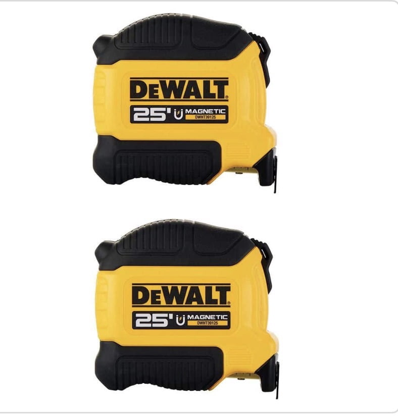 DEWALT 25 ft. Magnetic Tape Measure (2-Pack)