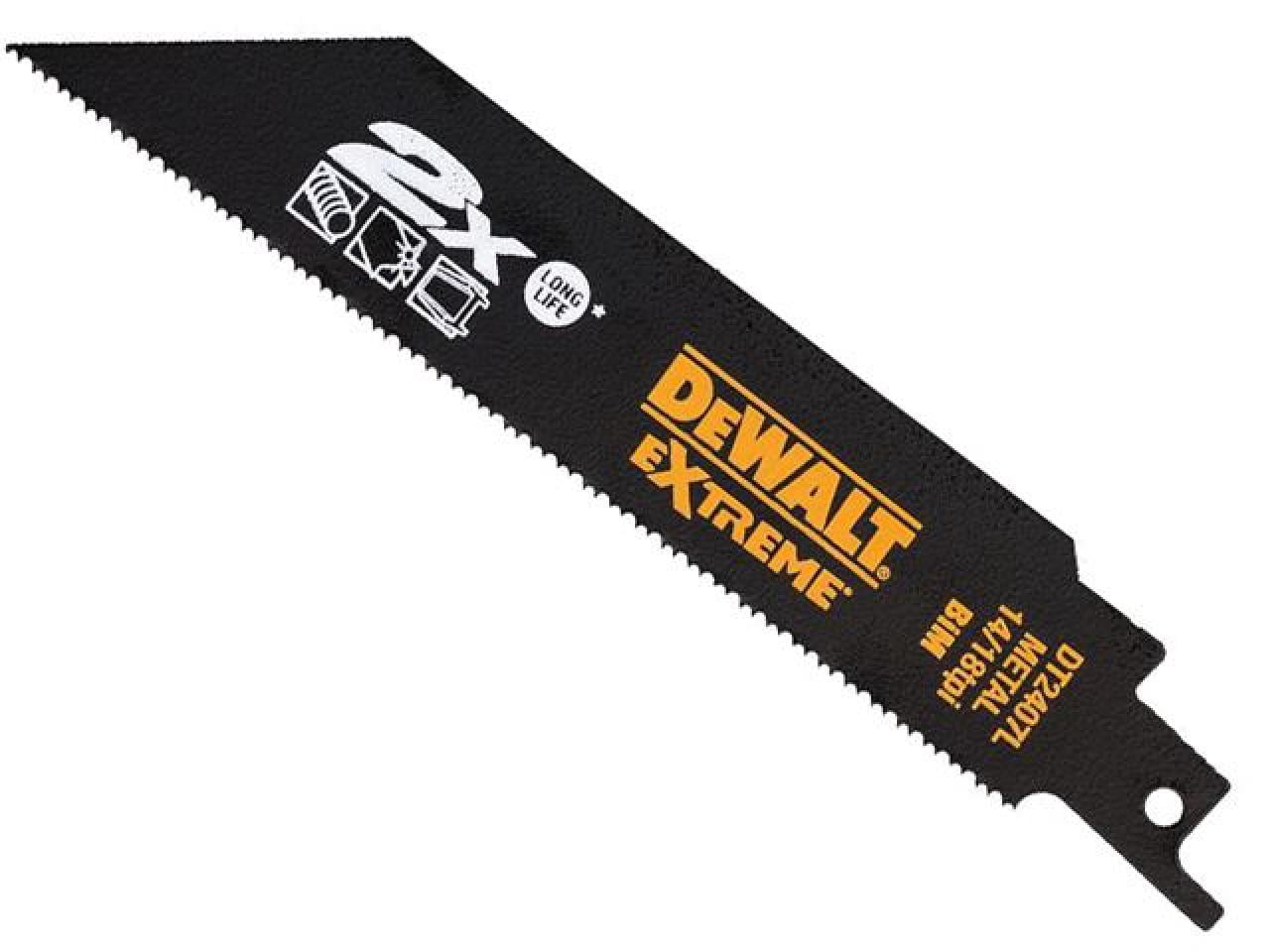 DEWALT - 2X Life Metal Reciprocating Blade 152mm x 14/18 TPI Pack of 5