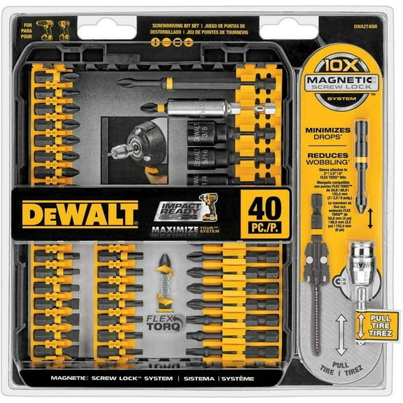 DEWALT 40 Piece Impact Ready Screwdriving Set, Drill Bits & Sets