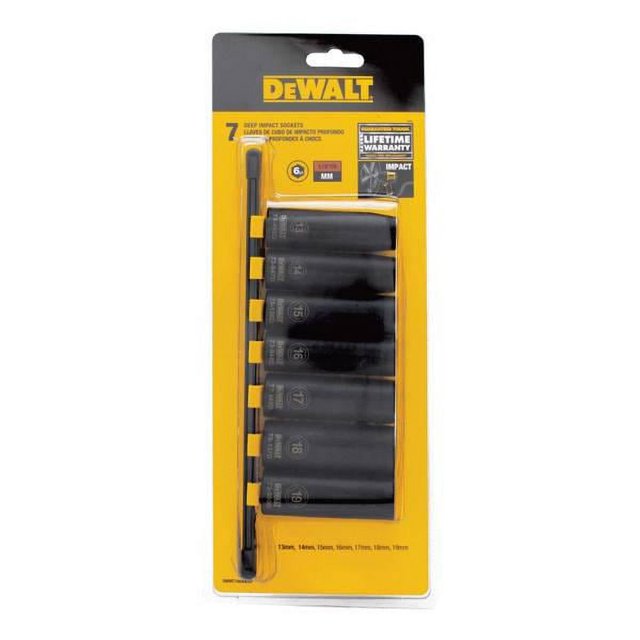 DEWALT 7Piece Deep Impact Socket Set Metric