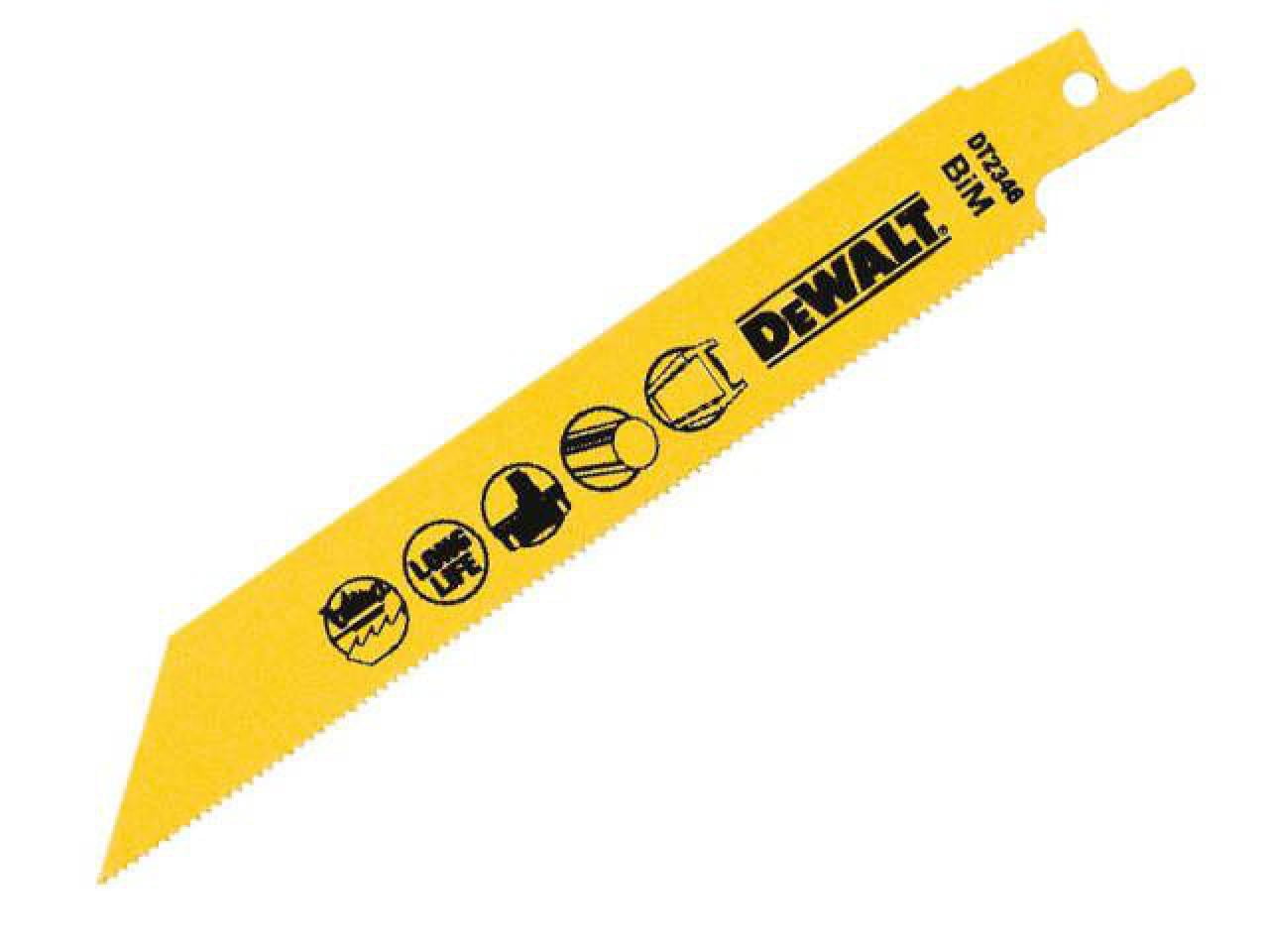DEWALT - Bi-Metal Reciprocating Blade for Metal Cordless 152mm x 18 TPI (Pack 5)