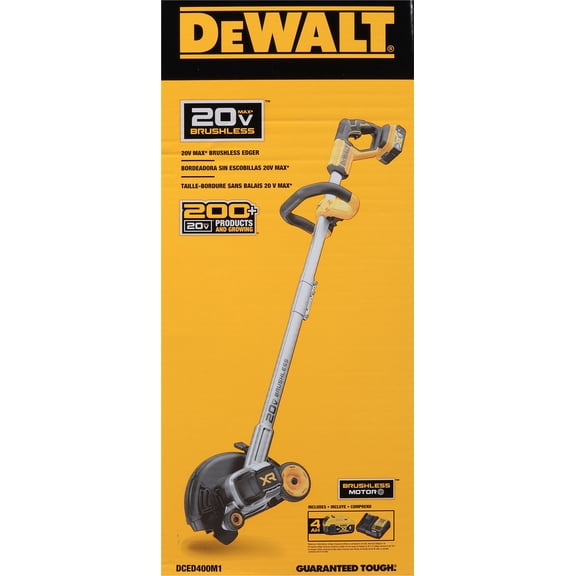 DEWALT Brushless Edger Hand Lawn Edger, Yellow, DCED400M1