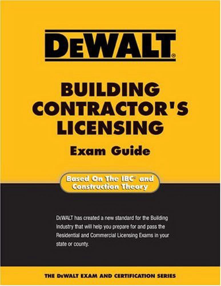 DEWALT Building Contractors Licensing Exam Guide (Paperback, Used, 9780977000371, 0977000370)