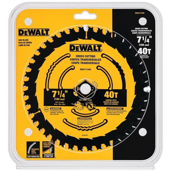 DEWALT Circular Saw Blade, 7 1/4 Inch, 40 Tooth, Wood Cutting DWA171440