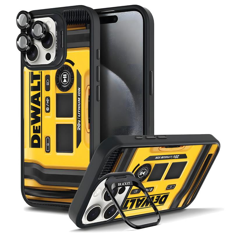 Shockproof Inner Frame DEWALT Creative Player For iphone 16 15 14 13 12 11 PRO PLUS MAX Hard ...