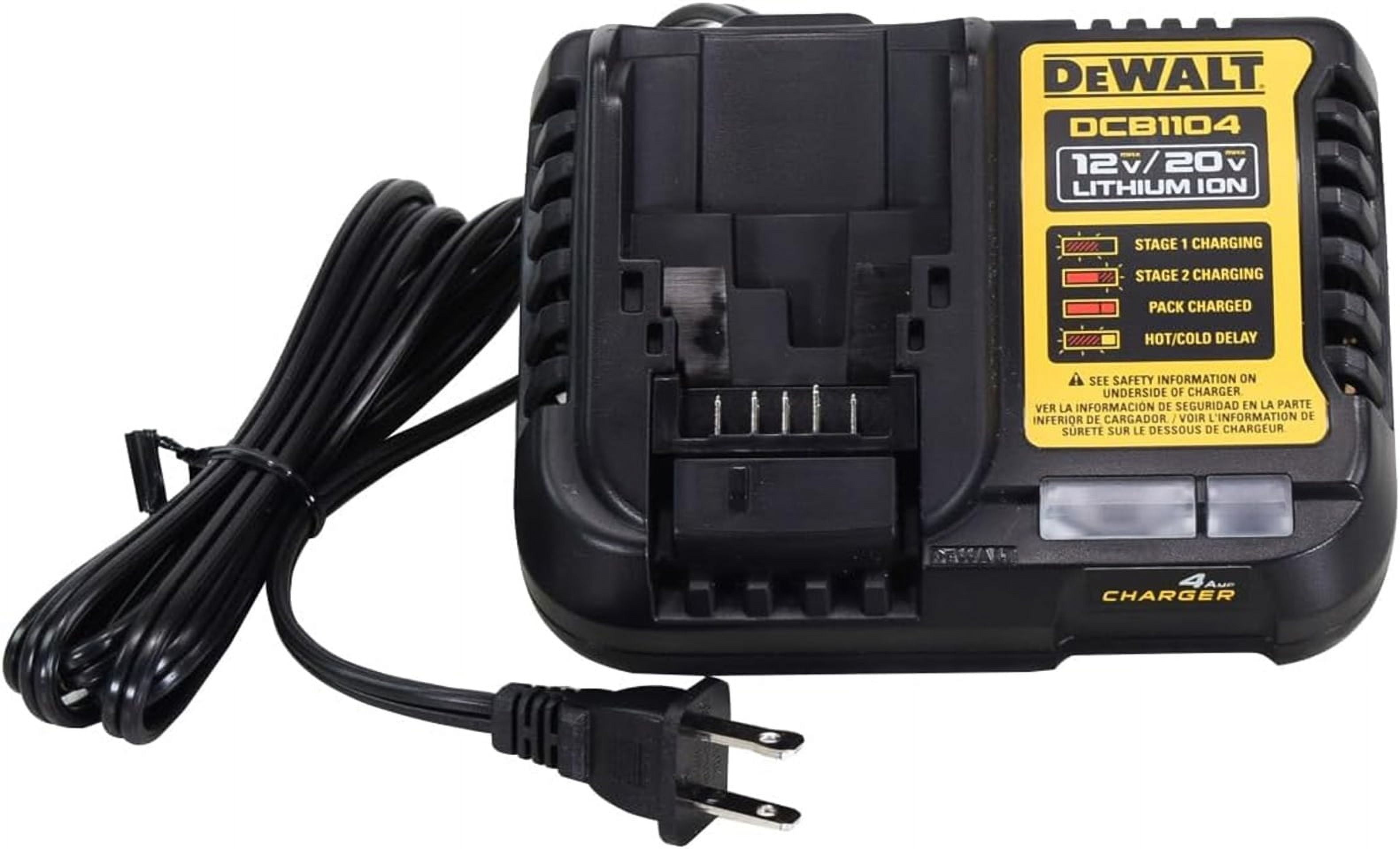 DEWALT DCB1104 - Battery Charger (12V/20V, 4 Amps)