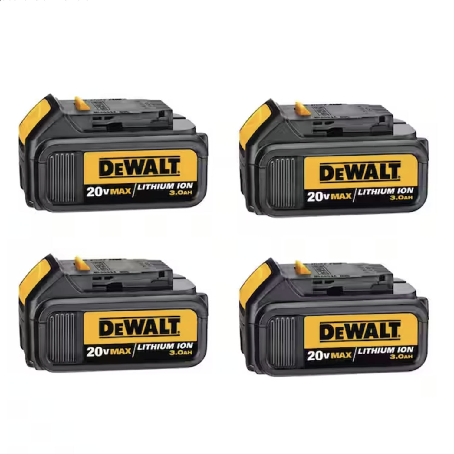 DEWALT DCB200-4 20V 3.0 Ah Power Tool Battery for DEWALT 20V MAX* Power Tools, 4 Pack