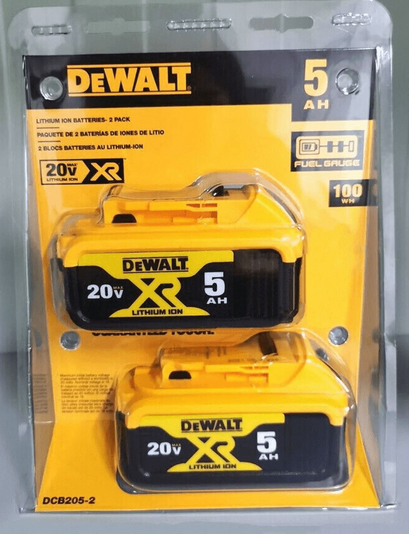 DEWALT DCB205 20V 5Ah Power Tool Battery, 2 Pack - Walmart.com DEWALT DCB205 20V 5Ah Power Tool Battery, 2 Pack - Walmart.com