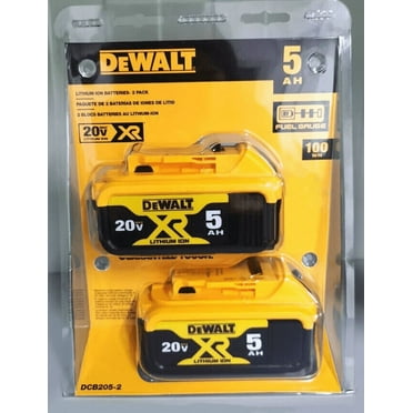 DEWALT DCB205 20V 5Ah Power Tool Battery, 2 Pack