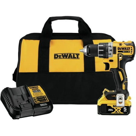 DEWALT DCD791P1 20V MAX XR Cordless Drill Driver, 2000 RPM, 1/2-Inch Chuck, 5.0Ah Battery, Brushless Motor