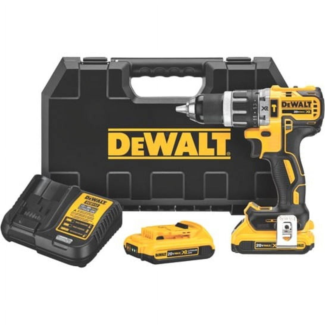 DEWALT DCD796D2 20-Volt MAX XR Lithium-Ion Cordless 1/2 in. Brushless Compact Hammer Drill with 2 Batteries 2 Ah, Charger and Case