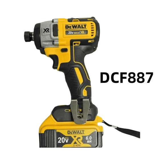 DEWALT® DCF887 Brushless Impact Driver - 20V, 1/4-In, 205NM High Torque (Impact Driver + Battery + Charger)