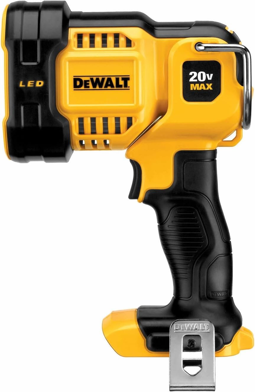 Cordless Yellow/Black LED Jobsite Spotlight with Pivoting Head