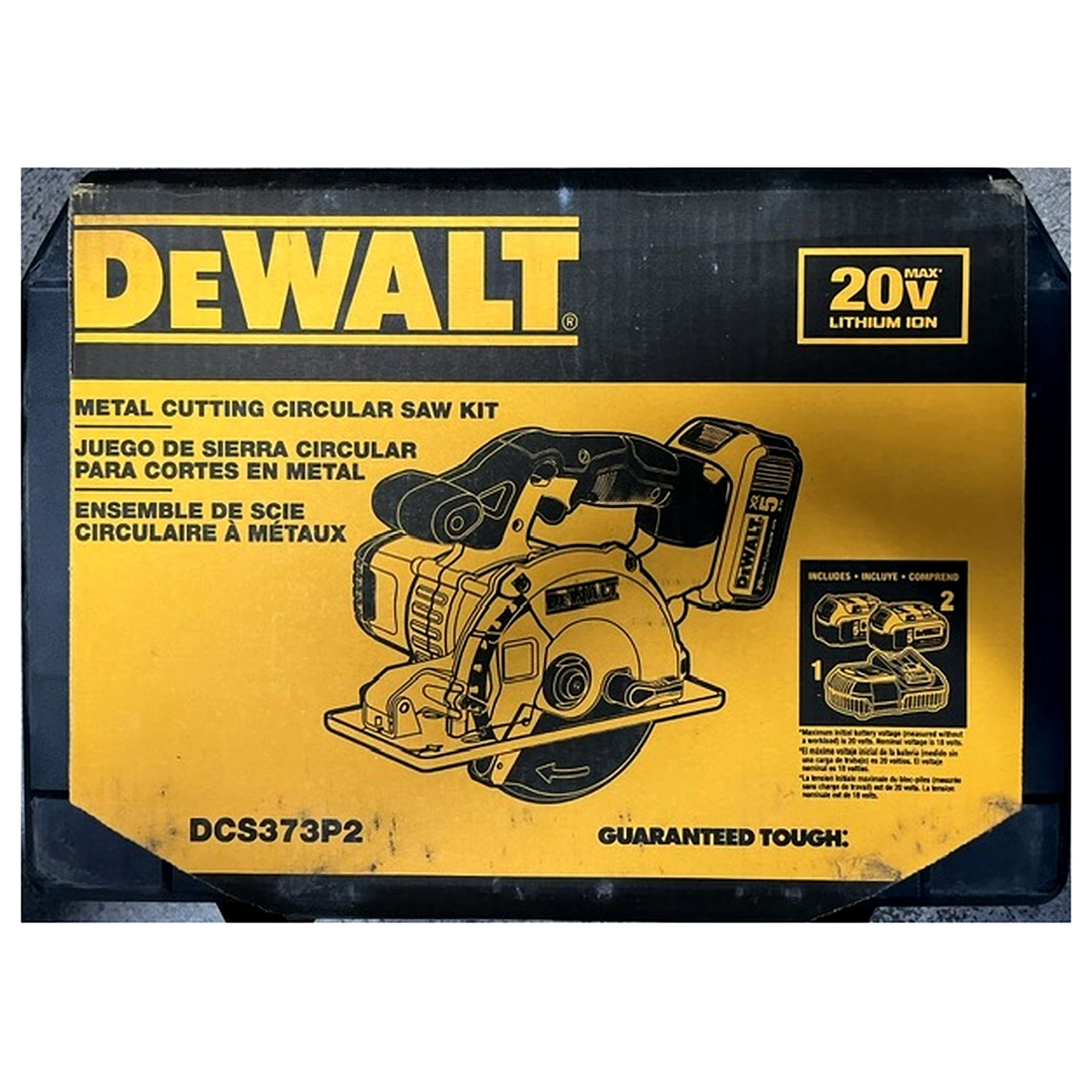 Dewalt DCS373P2 20V MAX Cordless Lithium-Ion 5-1/2 in. Metal Cutting Circular Saw Kit