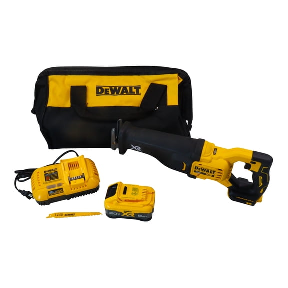 DEWALT DCS384WW1 20V XR Lithium-Ion Cordless Reciprocating Saw Kit with 8.0 Ah Battery and Charger