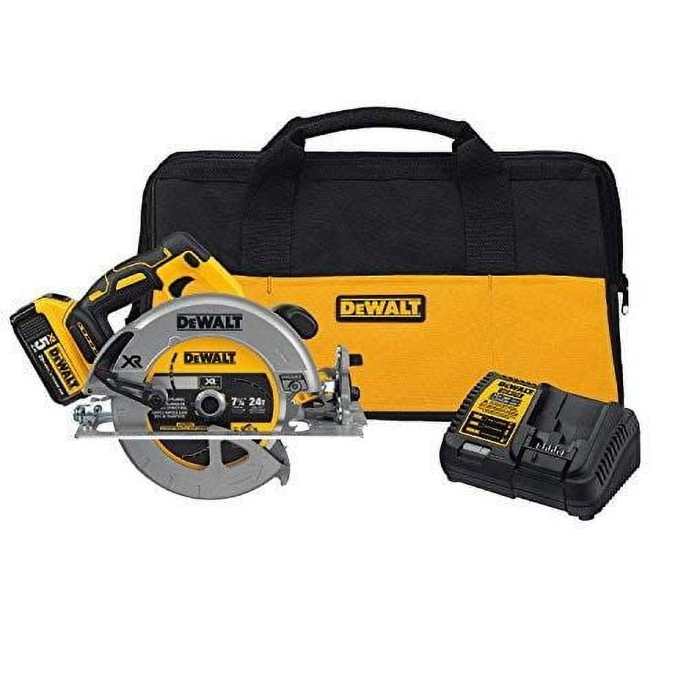 DEWALT DCS570P1 20V MAX 7-1/4" Cordless Circular Saw with (1) 5.0Ah Battery, Charger & Tool Bag