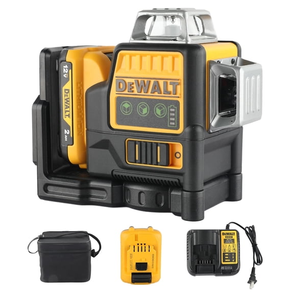 DEWALT DW089LG 3x360 3D Green Beam Laser Level 12V Rechargeable Leveling Tool