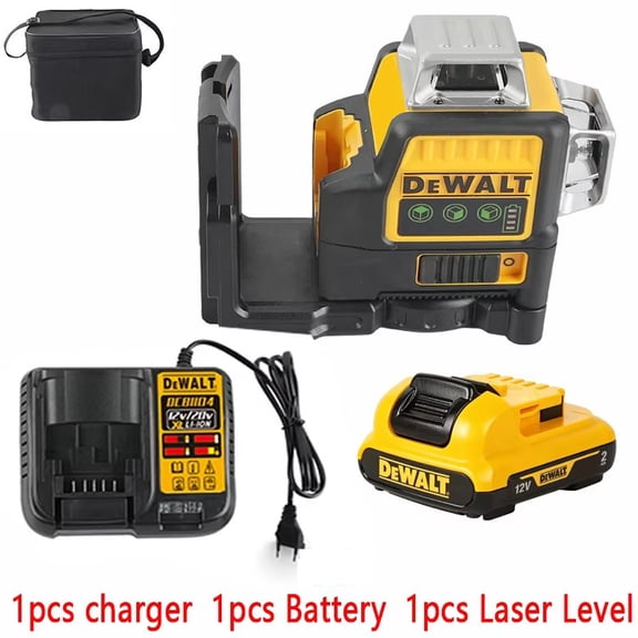 DEWALT DW089LG Lithium Battery Green Laser Level 12 Lines 3 Sides 360 ° Horizontal Vertical Outdoor Leveling Measurin 12V