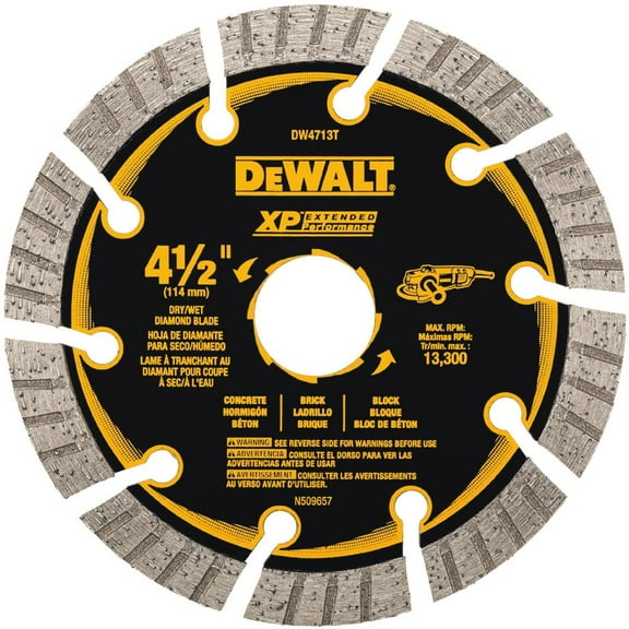 BLACK+DECKER Diamond Circular Saw Blade DW4713T - Turbo Segmented, 4.5 In, 1 Piece