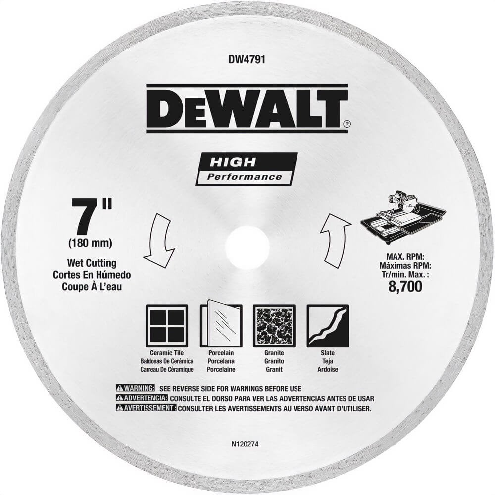 DEWALT DW4791 7-Inch Tile Blade